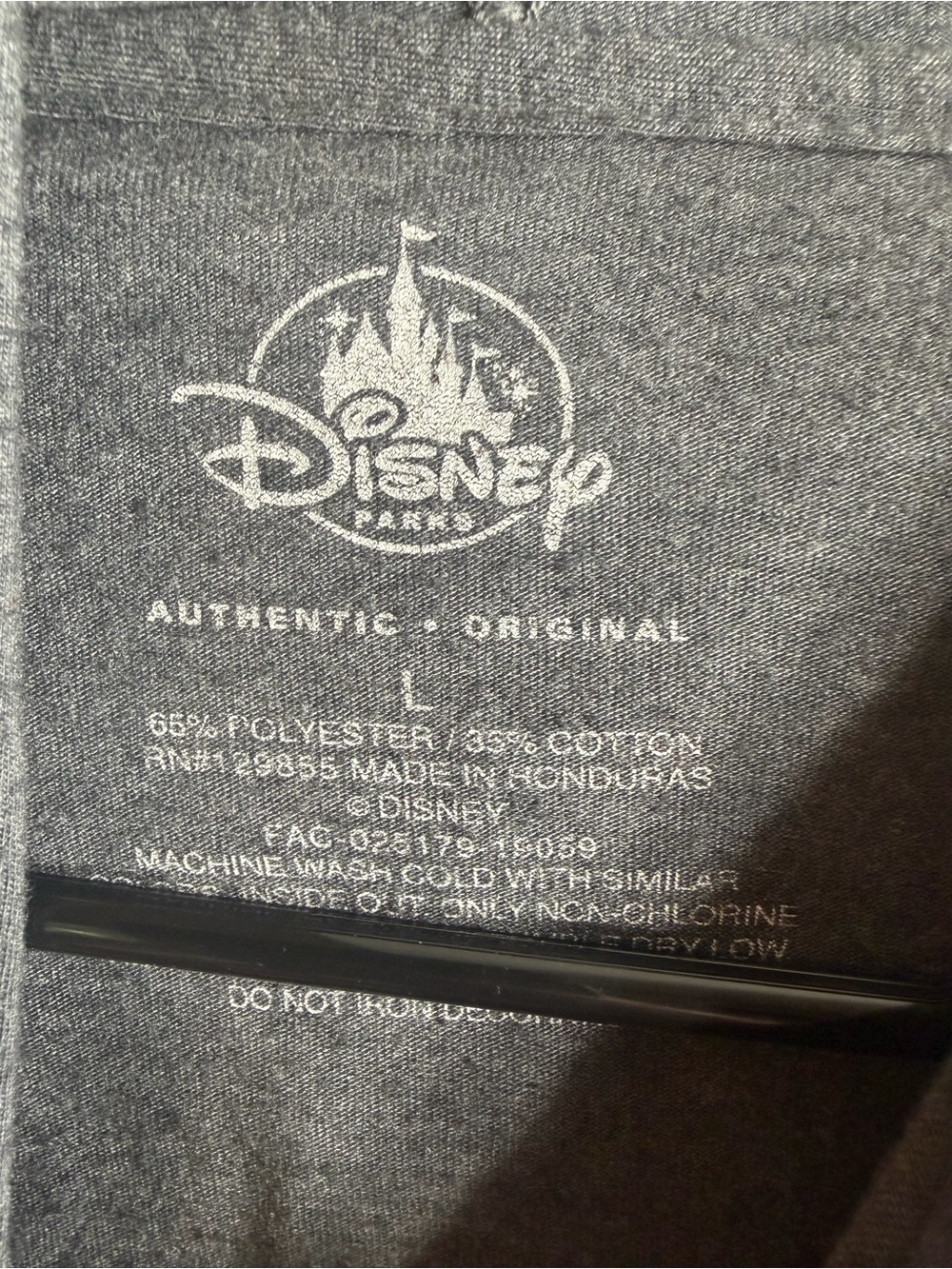 Disneyland Resort Mickey Mouse Hooded Long Sleeve Tee Gray Size L - Picture 3 of 4